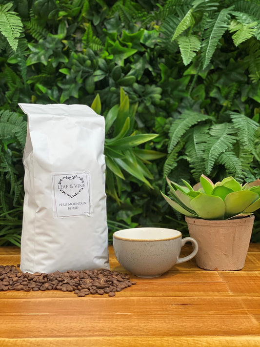 Discover the Rich Flavors of Peru with Leaf and Vine's Supreme Machu Peru Mountain Blend Coffee