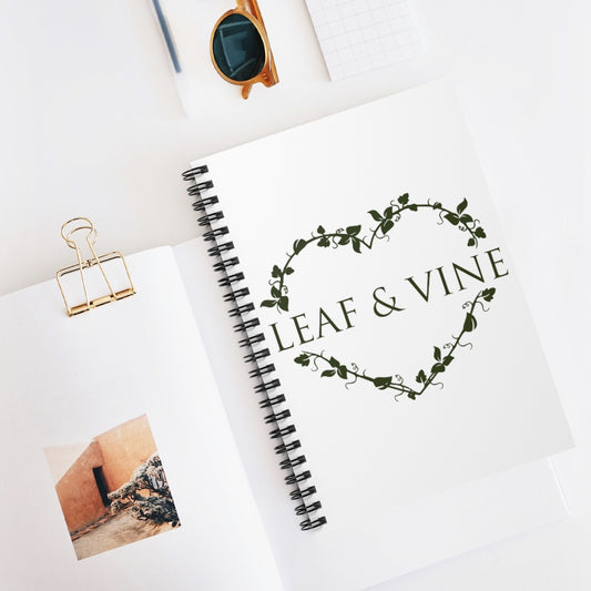 Leaf and Vine Notebook - Ruled Line