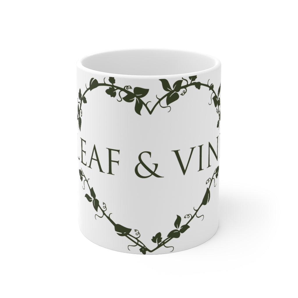 Leaf and Vine Ceramic Mug - 11oz or 15oz