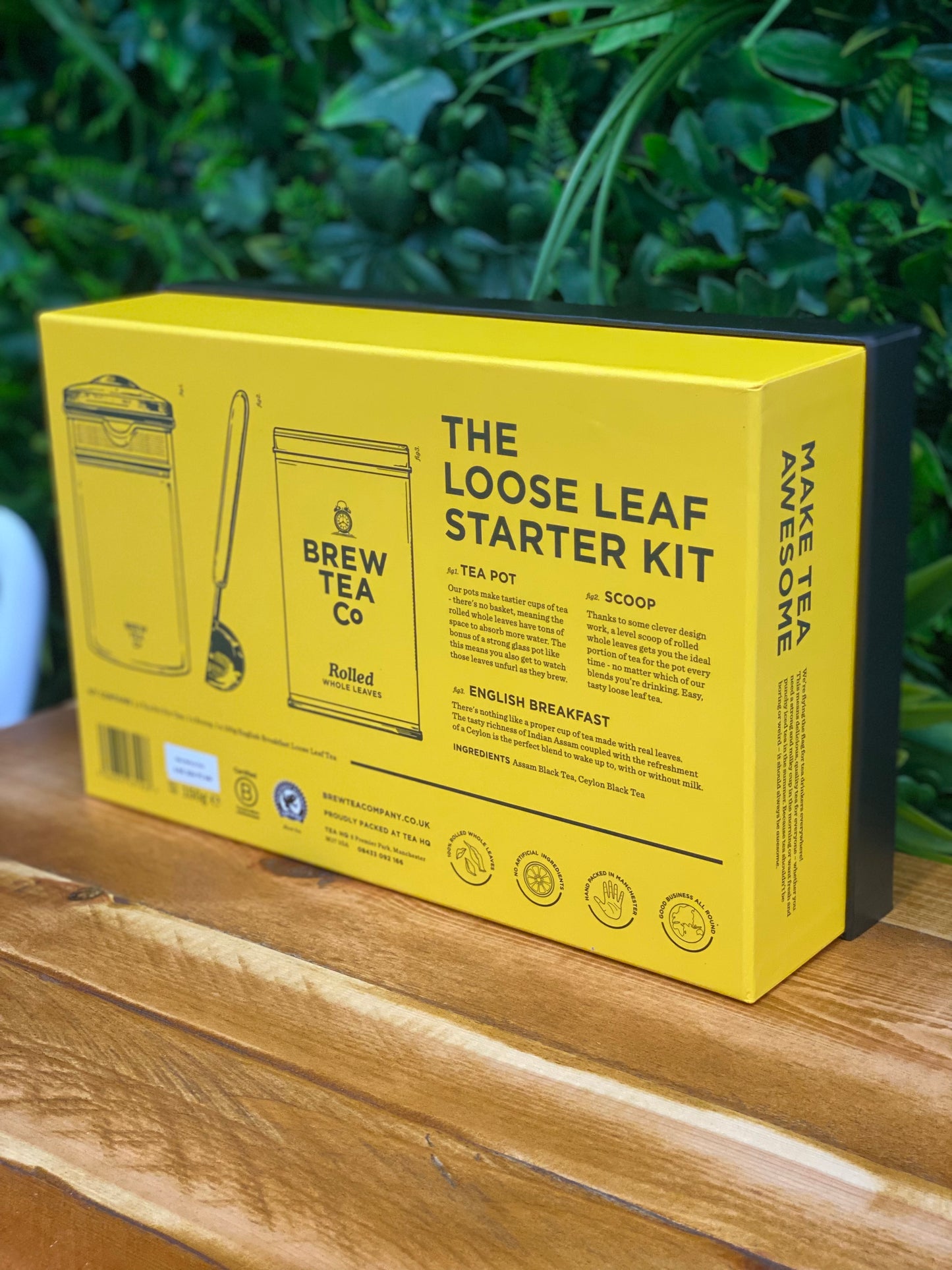 Brew Tea Company - Loose Leaf Tea Starter Kit - English Breakfast - Pot, Scoop, Tea